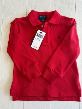 Polo by Ralph Lauren Kids 2T Long-Sleeve Polo Shirt - Red